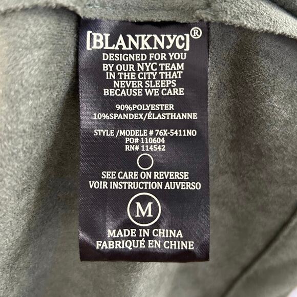 Blank NYC Women Green Suede Long Sleeve Jacket Fairy Boho Grunge Size Medium - Picture 6 of 11